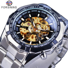 Load image into Gallery viewer, Fashion Forsining Brand Silver Stainless Steel Watch