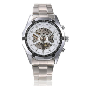 Fashion Forsining Brand Silver Stainless Steel Watch